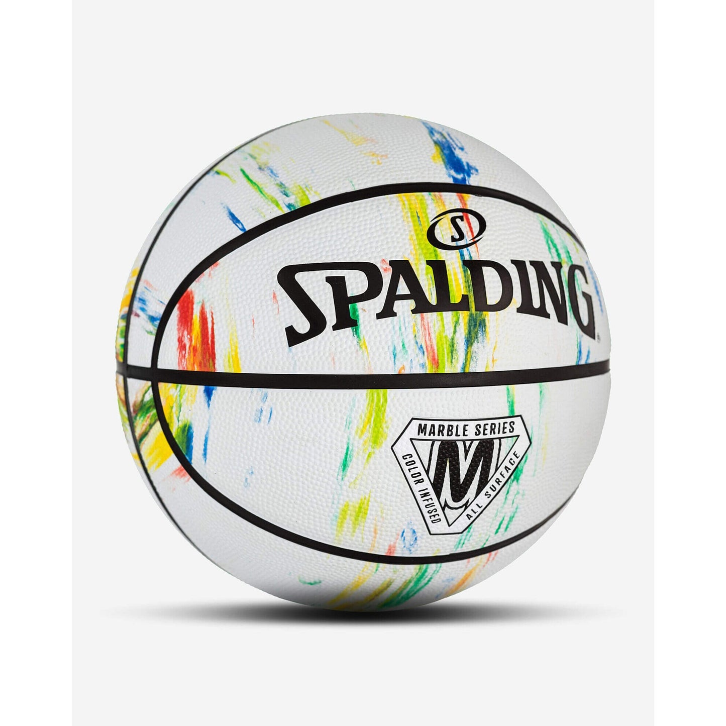 Spalding Marble Series Rainbow Rubber Basketball (sz. 7)