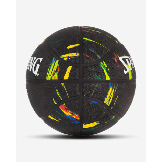 Spalding Marble Series Black Rainbow Rubber Basketball (sz. 7)