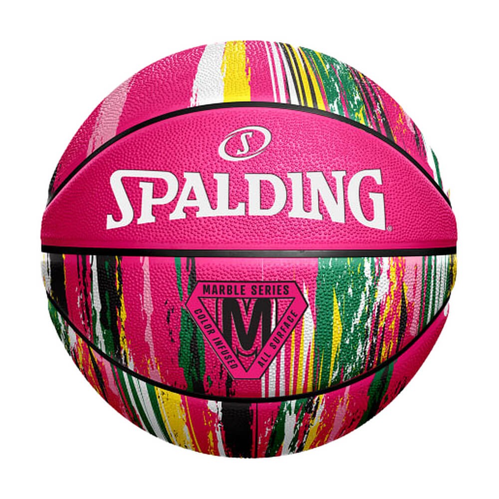 Spalding Marble Series Pink Rubber Basketball (sz. 6)