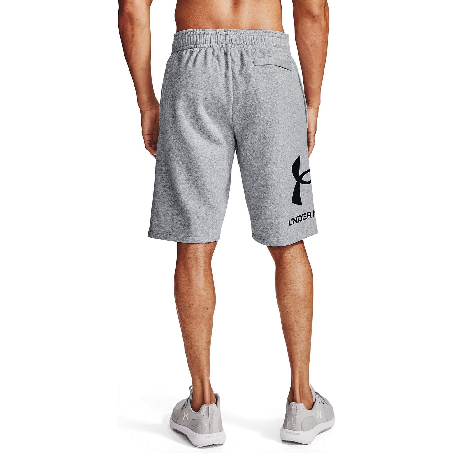 Under Armour Men's UA Rival Fleece Big Logo Shorts Mod Gray Light Heather / Black