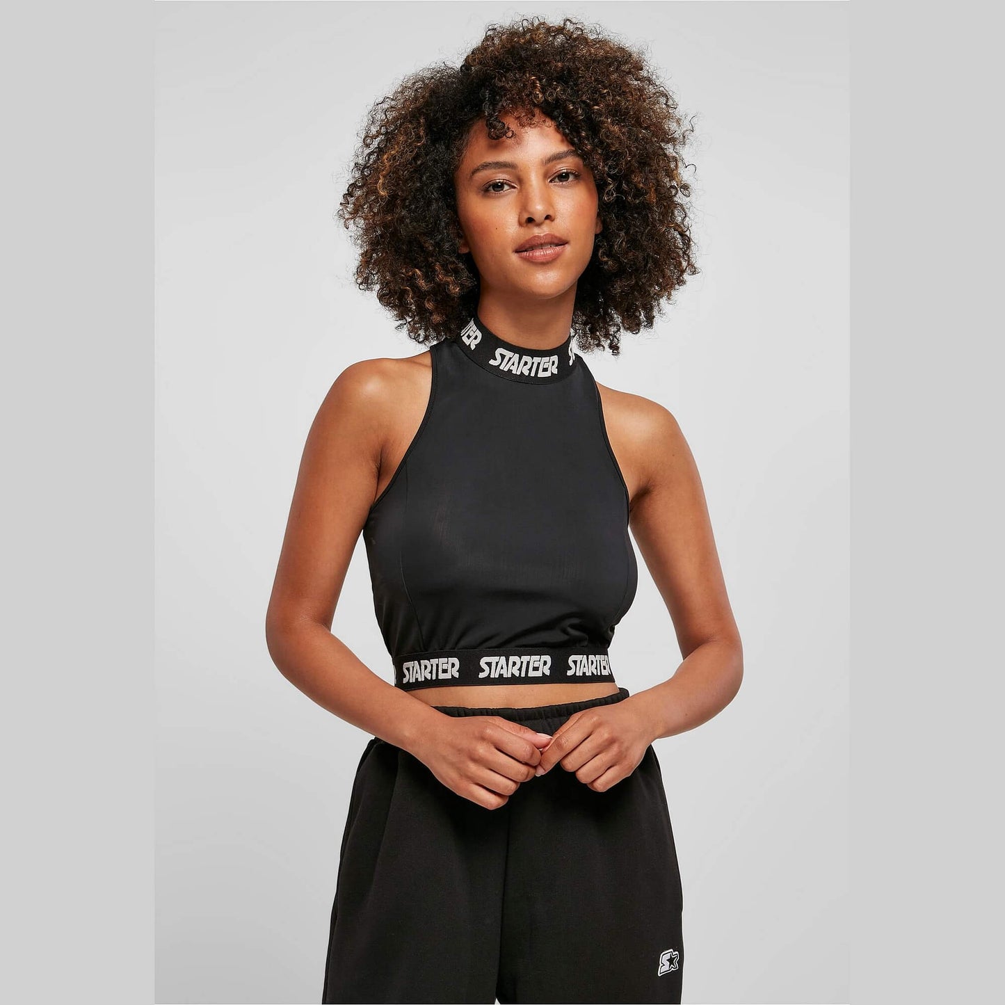 Ladies Starter Logo Tape Sports Top black