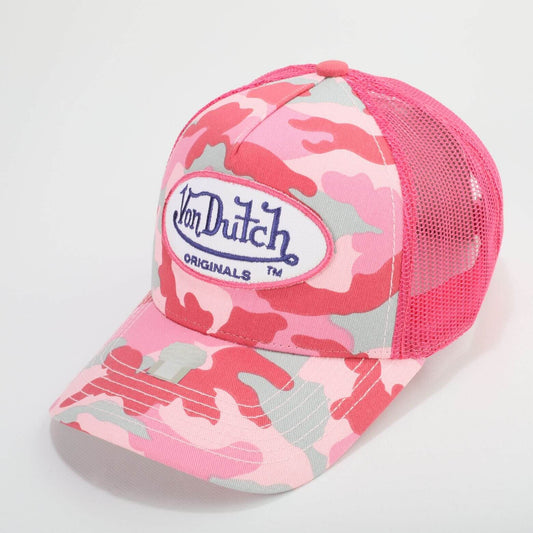 Von Dutch Originals Trucker Boston Camo Plum/Pink