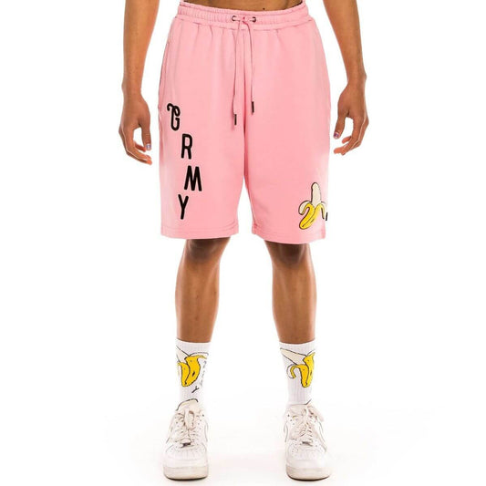 GRMY GRIMEY WEAR JUNGLE PUNCH SWEATSHORTS PINK