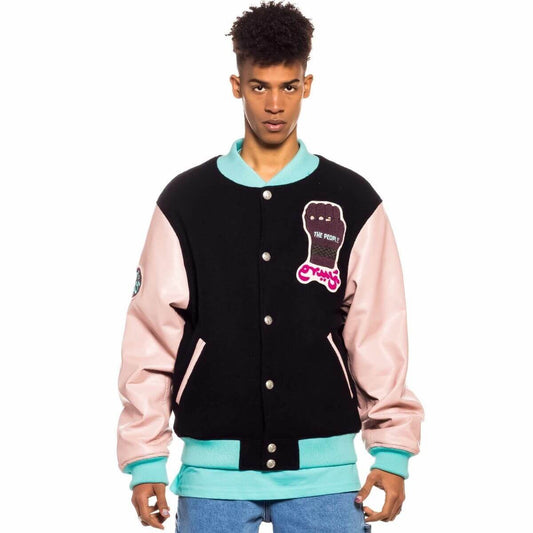 GRMY GRIMEY WEAR DAY DREAMER WOOL BASEBALL JACKET BLACK