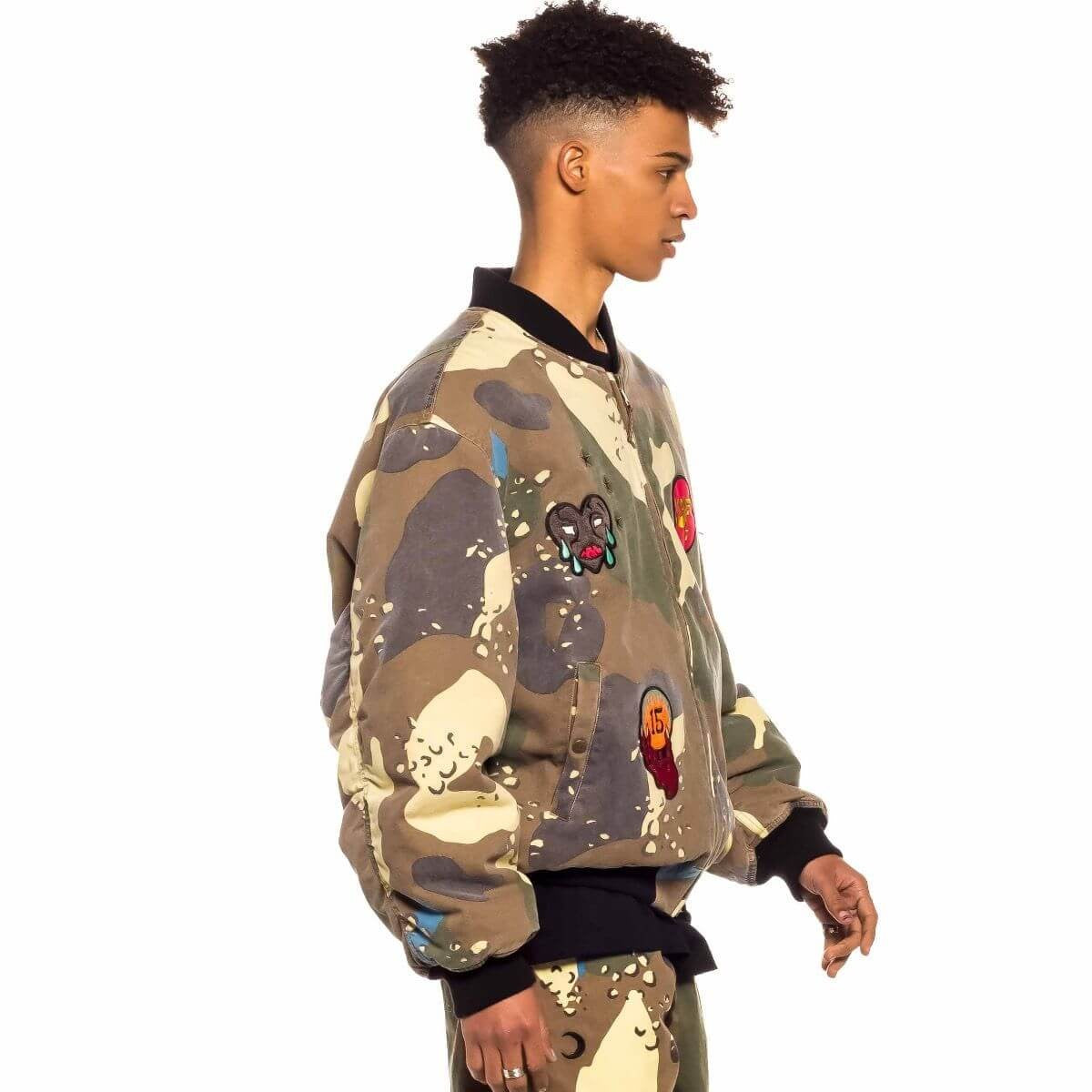 GRMY GRIMEY WEAR GLORIFIED CAMO BOMBER JACKET CAMO