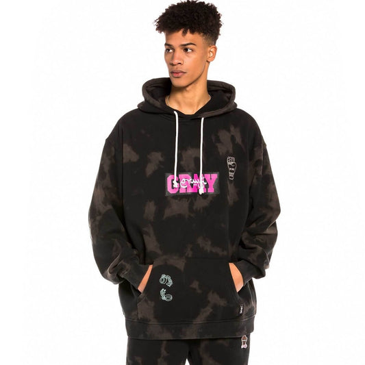 GRMY GRIMEY WEAR DAY DREAMER BLEACHED HOODIE BLEACHED BLACK