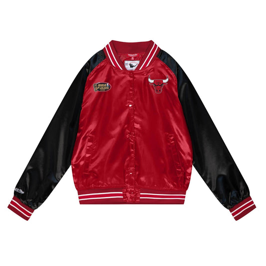 Dámska bunda Bomber Mitchell & Ness NBA Satin Jacket 2.0 Chicago Bulls červená