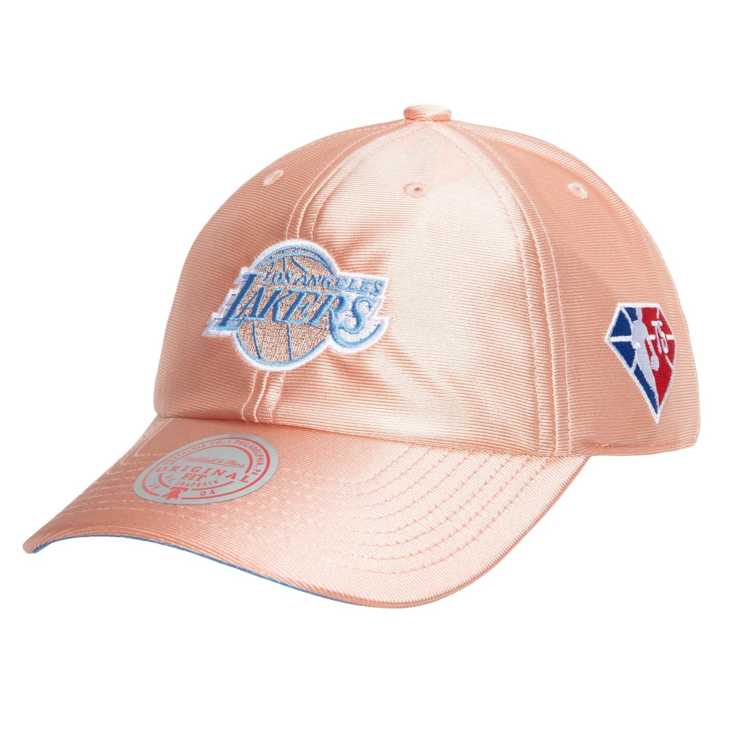 Mitchell & Ness NBA 75TH ROSE GOLD STRAPBACK LOS ANGELES LAKERS PINK