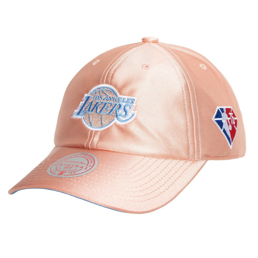 Mitchell & Ness NBA 75TH ROSE GOLD STRAPBACK LOS ANGELES LAKERS PINK