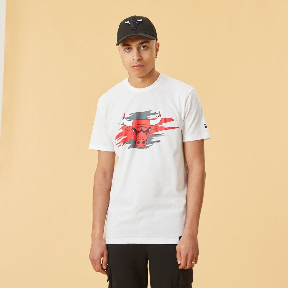 NEW ERA tričko NBA Tear graphic tee CHICAGO BULLS White