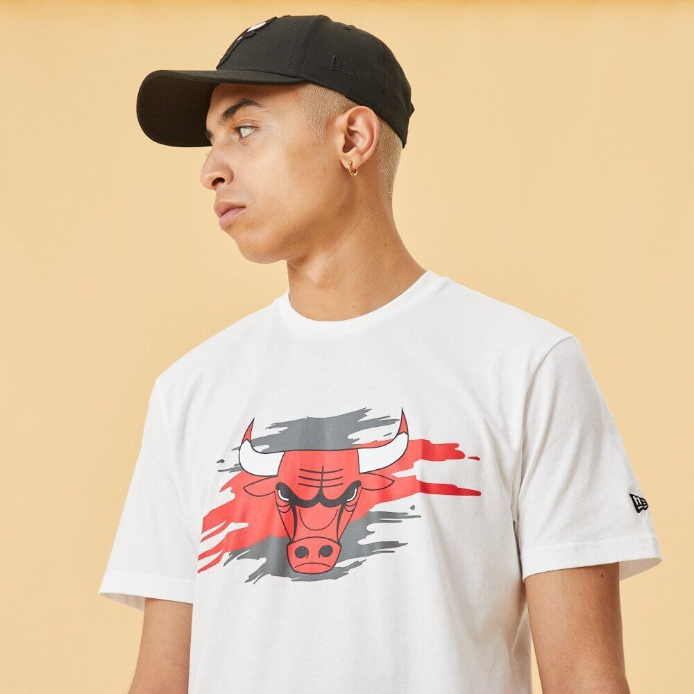 NEW ERA tričko NBA Tear graphic tee CHICAGO BULLS White