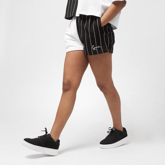 Karl Kani KK Signature Splid Pinstripe Shorts black