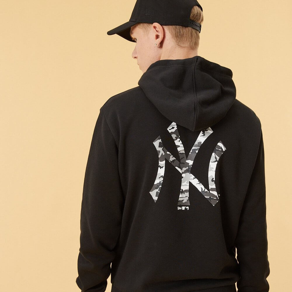 Mikina s kapucňou NEW ERA MLB Seasonal infill po hoody NEW YORK YANKEES čierna