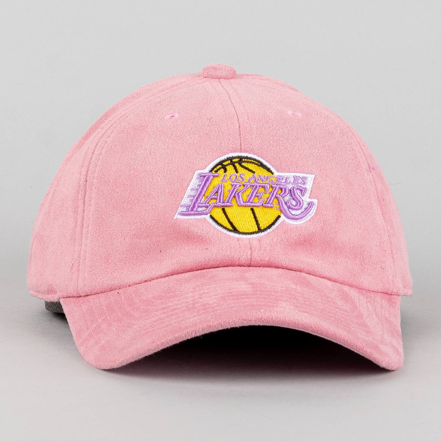 Mitchell & Ness NBA Suede Dad Strapback HWC Los Angeles Lakers Pink