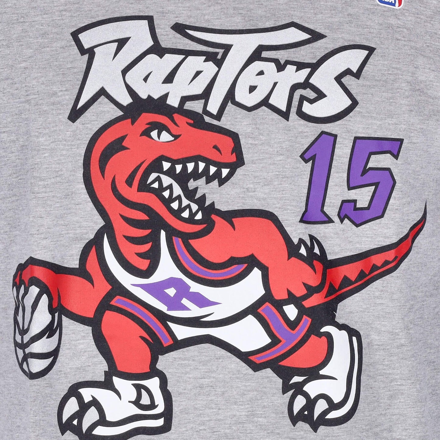 Mitchell & Ness NBA Name & Number tee Toronto Raptors VINCE CARTER HEATHER GREY