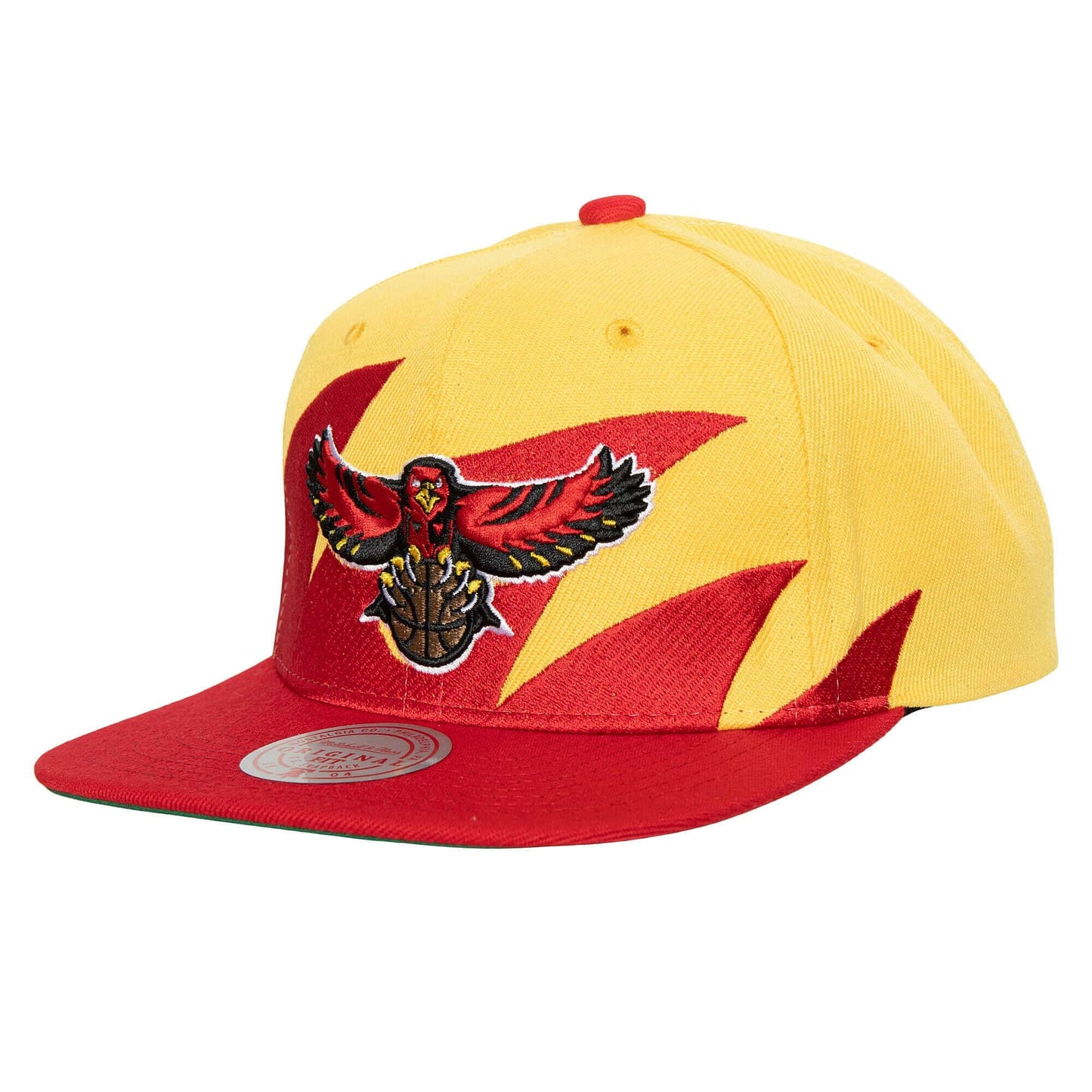 Mitchell & Ness NBA SHARKTOOTH SNAPBACK HWC ATLANTA HAWKS GOLD / RED