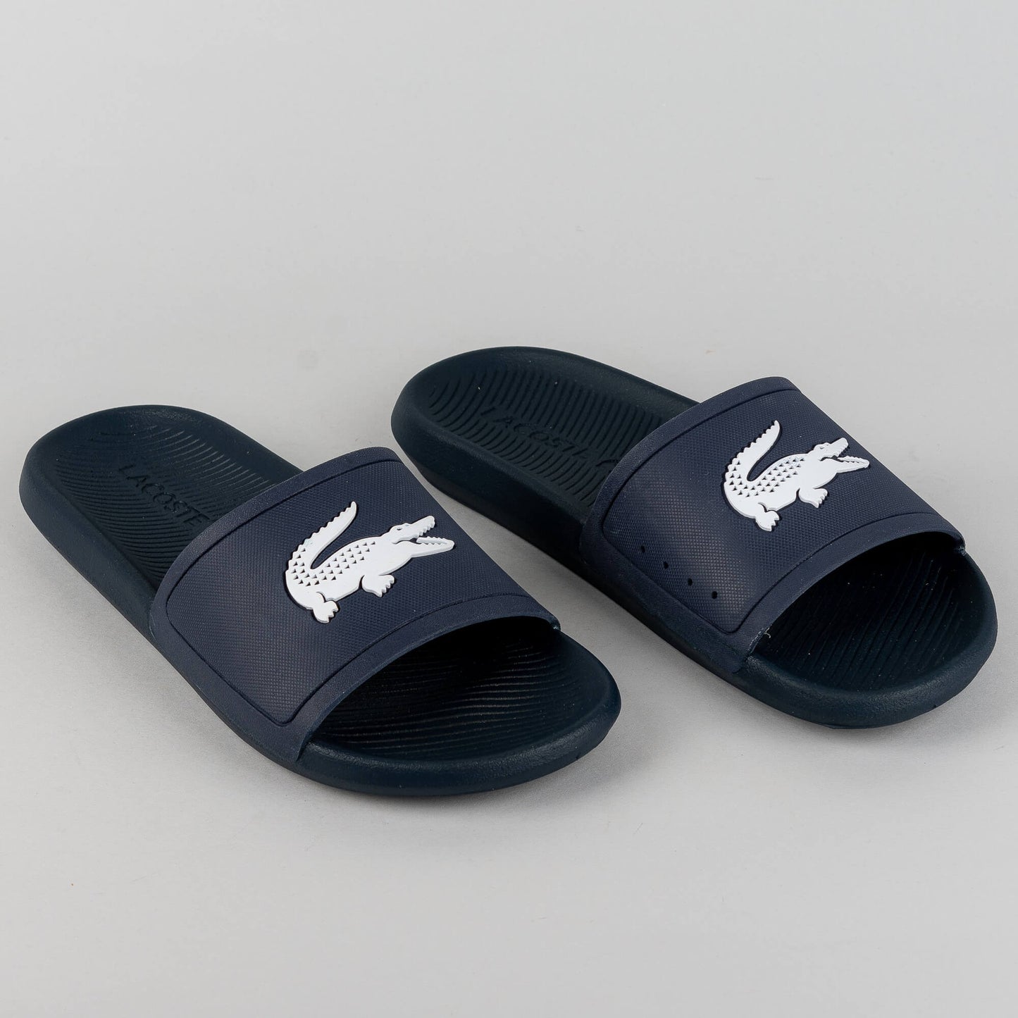 Lacoste Croco Slide Nvy/Wht