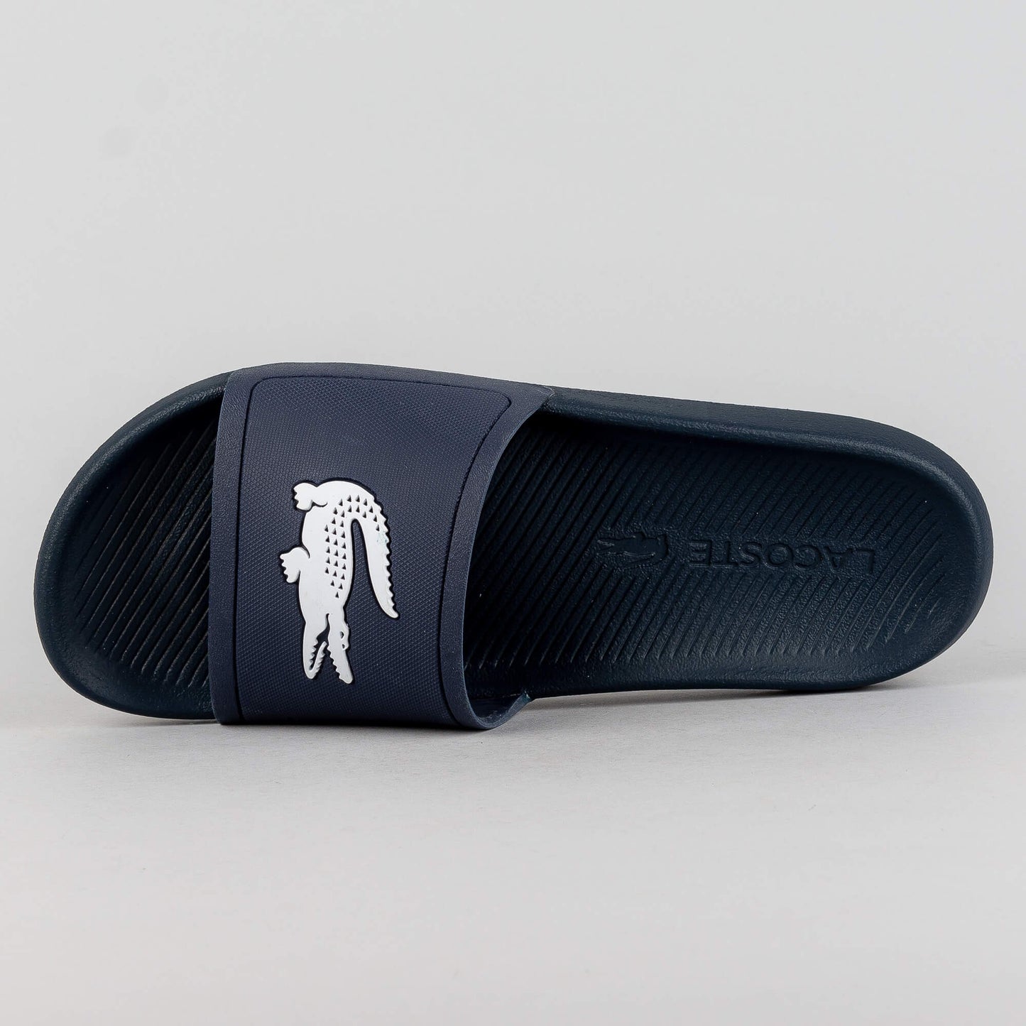 Lacoste Croco Slide Nvy/Wht