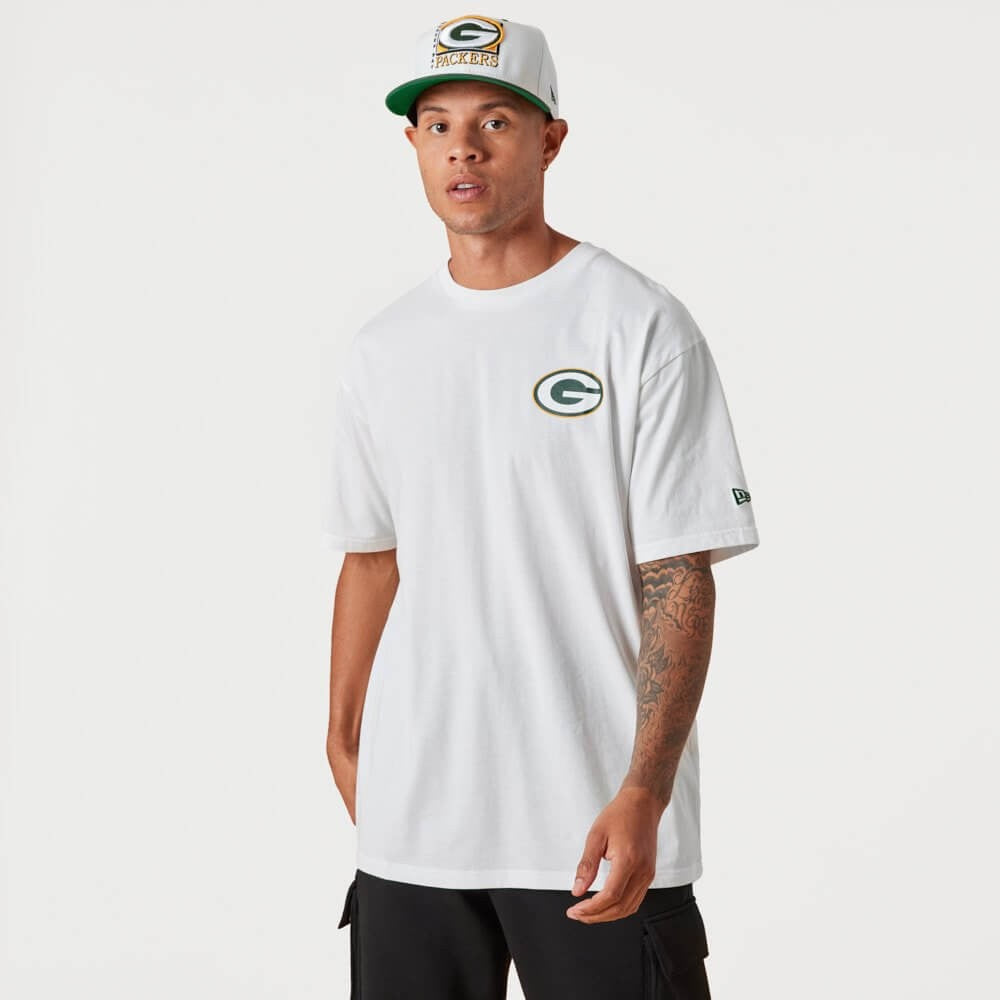 NEW ERA tričko NFL Left chest tm logo os tee GREEN BAY PACKERS White