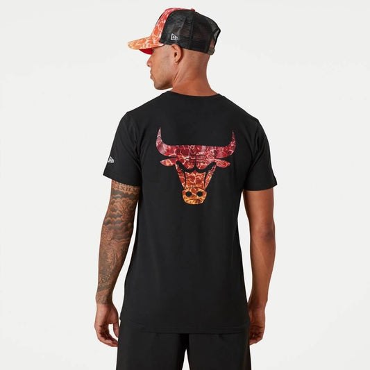 NEW ERA tričko NBA Back body wtr print tee CHICAGO BULLS Black