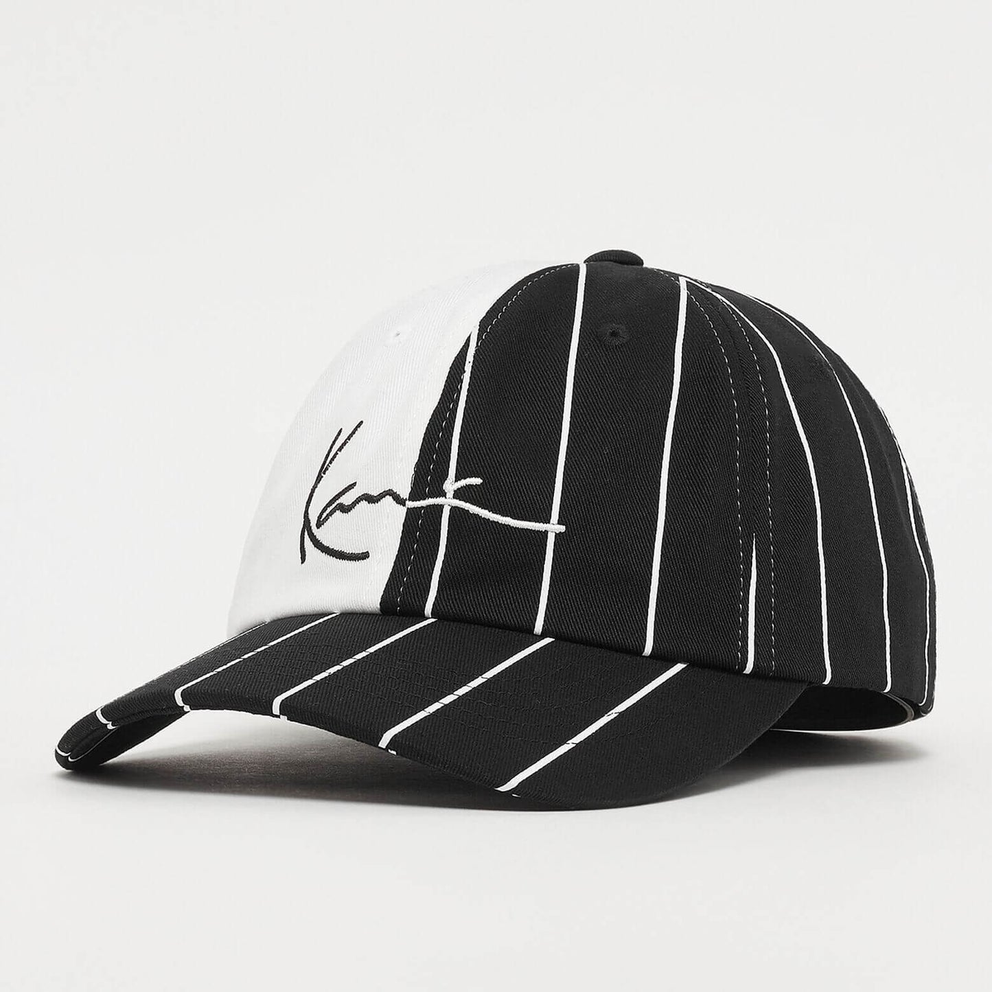 Karl Kani KK Signature Pinstripe Splid Cap black/white