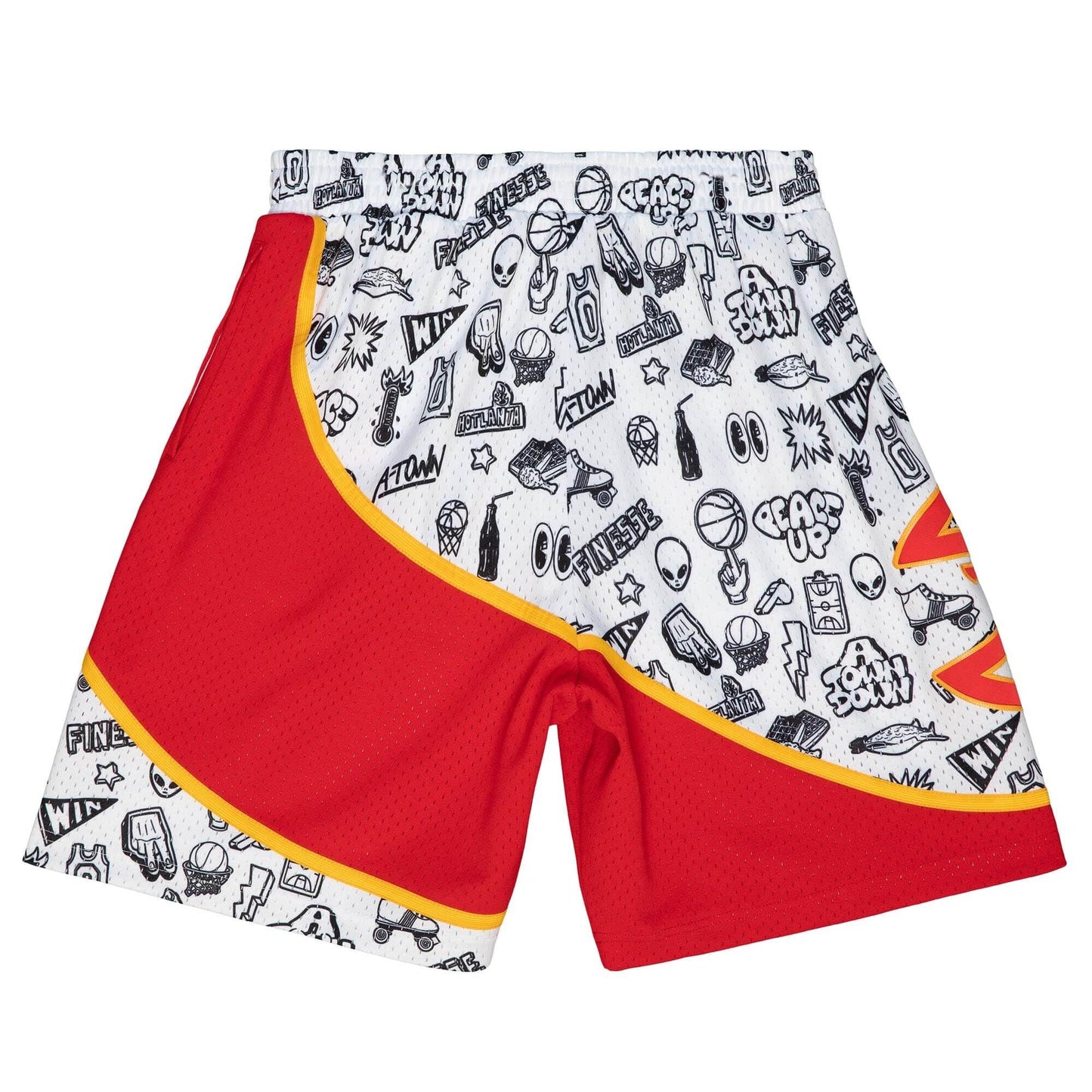 Basketbalové šortky Mitchell & Ness NBA Doodle Swingman Shorts ATLANTA HAWKS  Biele