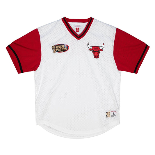 Mitchell & Ness NBA Fashion Mesh V-Neck CHICAGO BULLS WHITE