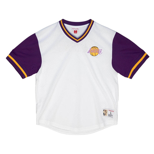 Mitchell & Ness NBA Fashion Mesh V-Neck LOS ANGELES LAKERS WHITE