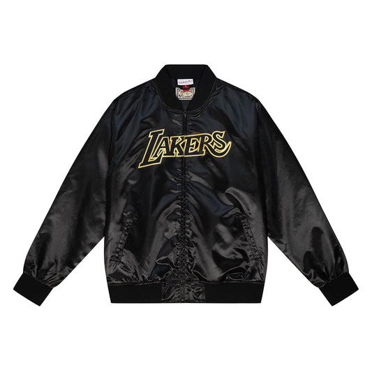 Mitchell & Ness NBA BIG FACE 4.0 SATIN JACKET LOS ANGELES LAKERS BLACK