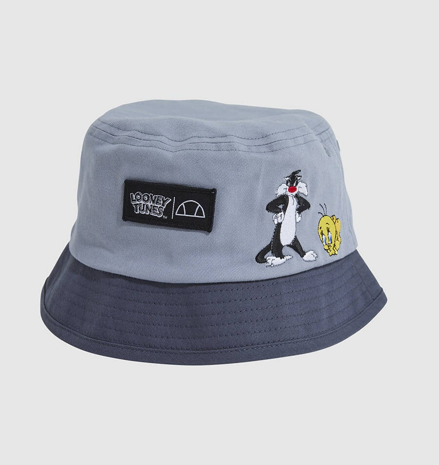 Ellesse x Looney Toons Collection Daffo Bucket Hat Grey