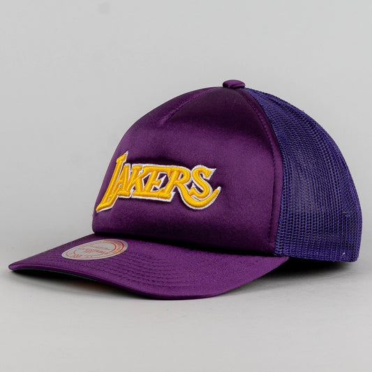 Mitchell & Ness NBA LOGO REMIX TRUCKER SNAPBACK HWC LOS ANGELES LAKERS PURPLE