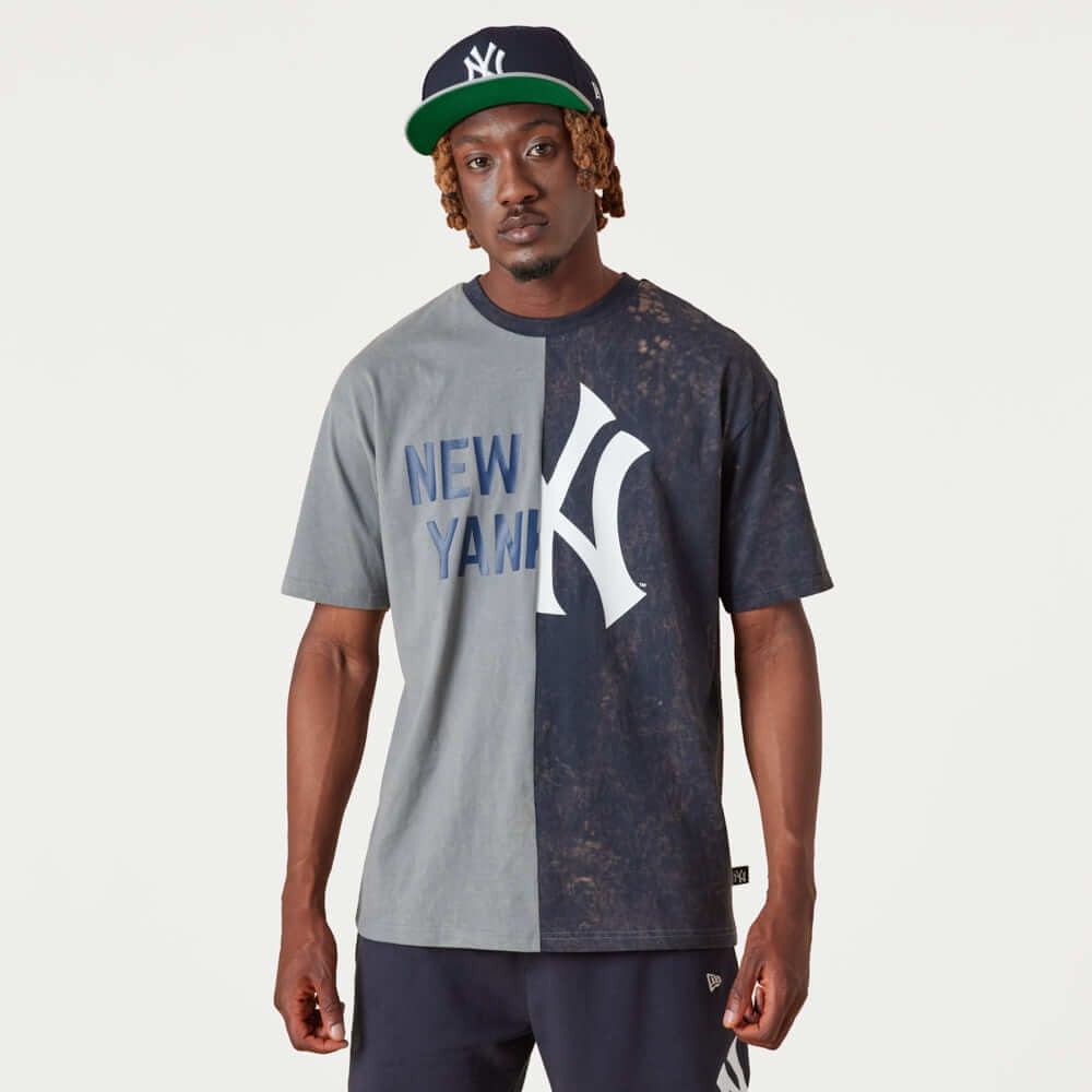 NEW ERA tričko MLB Washed pack graphic tee NEW YORK YANKEES Grey/Navy