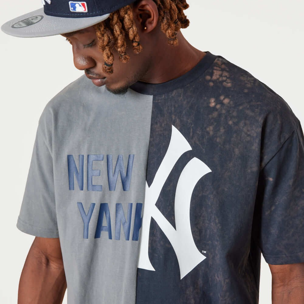 NEW ERA tričko MLB Washed pack graphic tee NEW YORK YANKEES Grey/Navy