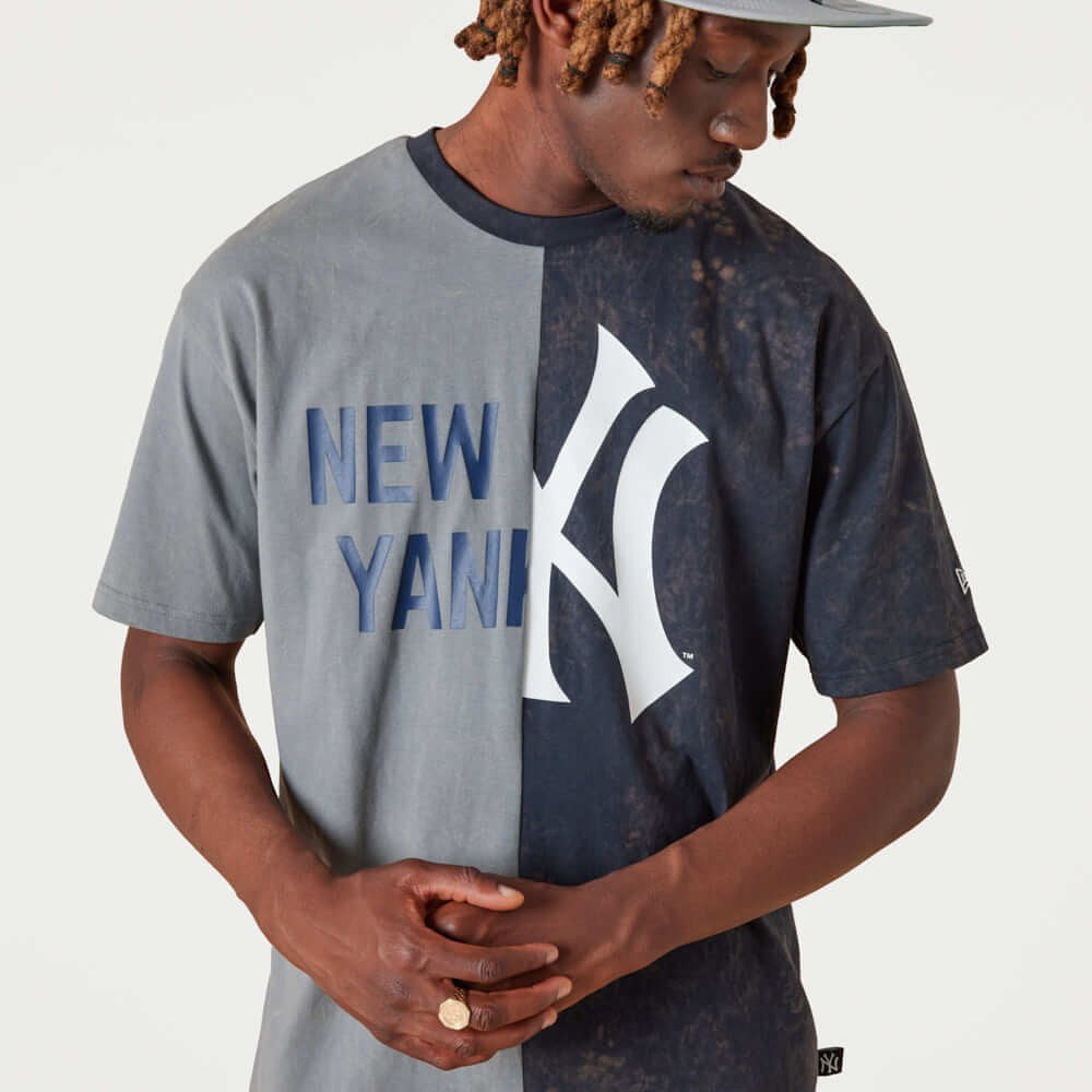 NEW ERA tričko MLB Washed pack graphic tee NEW YORK YANKEES Grey/Navy