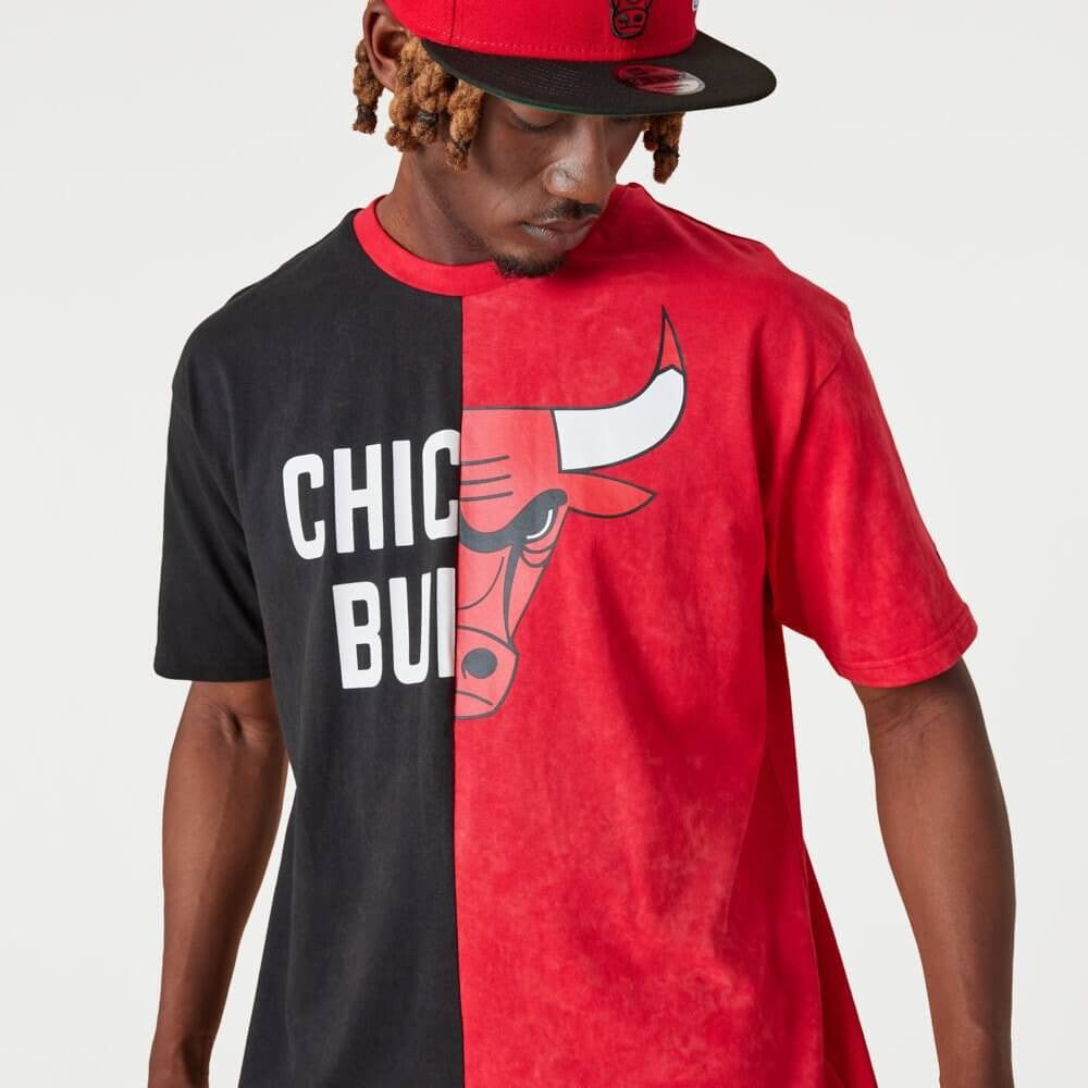 NEW ERA tričko NBA Washed pack graphic tee CHICAGO BULLS Red/Black