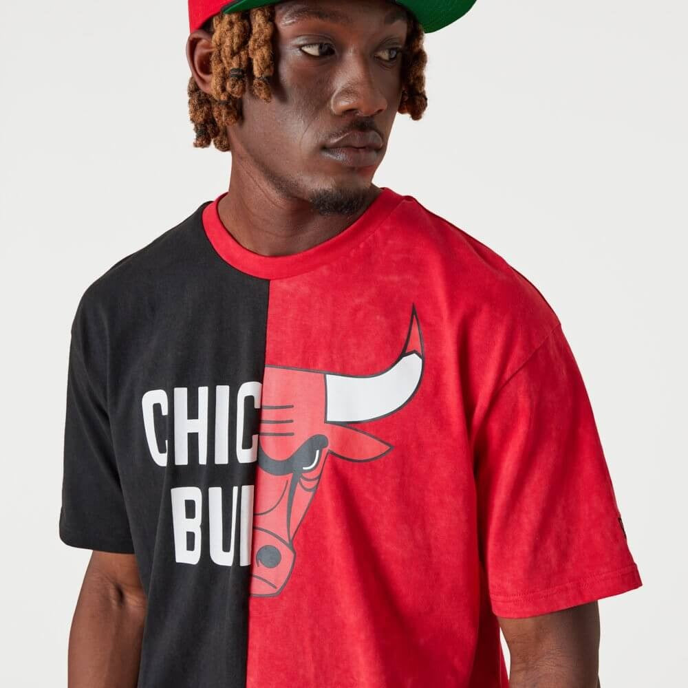 NEW ERA tričko NBA Washed pack graphic tee CHICAGO BULLS Red/Black