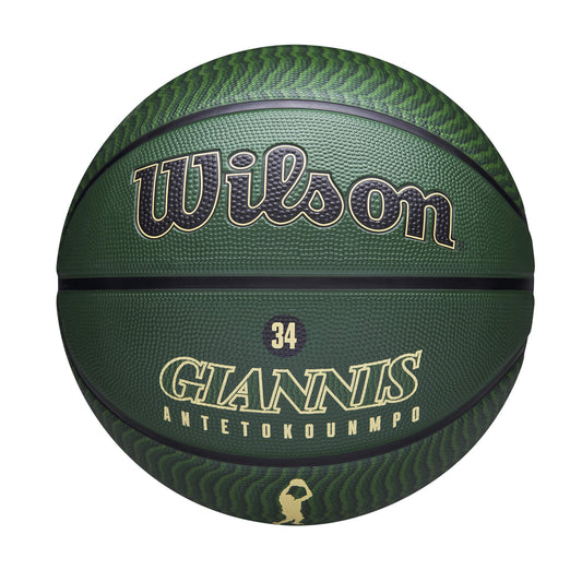 Basketbalová lopta Wilson NBA Player Icon - Giannis Antetokounmpo (veľkosť 7) zelená