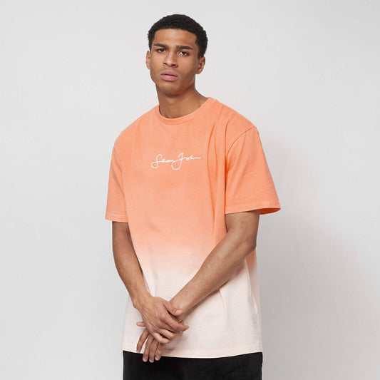 Sean John Script Logo Gradient Tee coral/sand