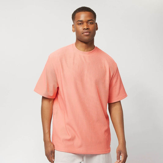 Sean John Metall Logo Plissee Tee coral