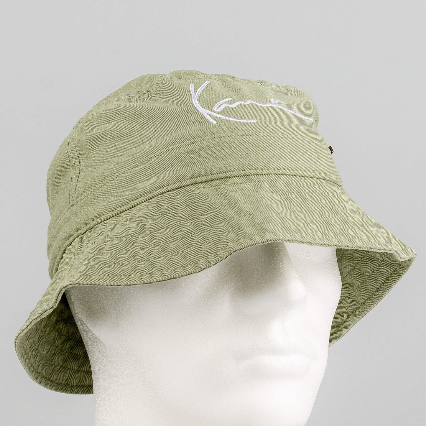 Karl Kani KK Signature Washed Zip Bucket Hat dark mint