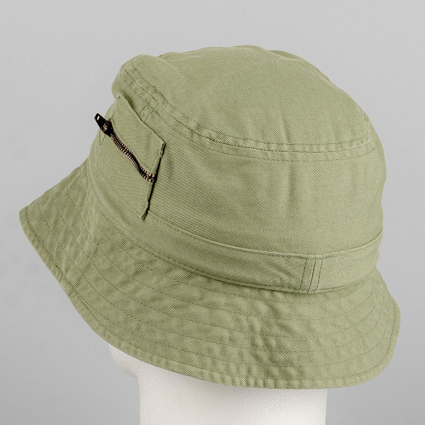 Karl Kani KK Signature Washed Zip Bucket Hat dark mint