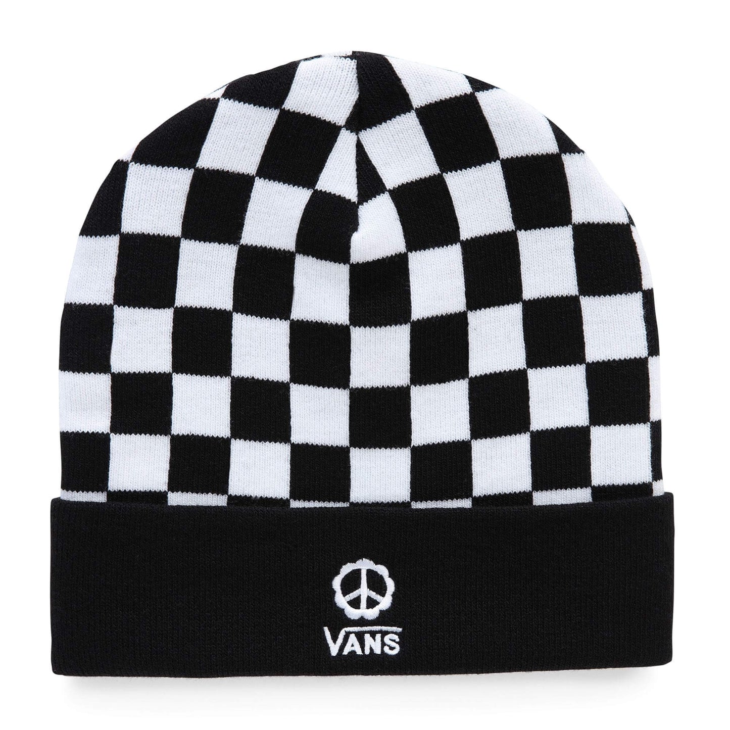 VANS BREAKIN OUT BEANIE PEACE CHECK BLACK/WHITE/WHITE