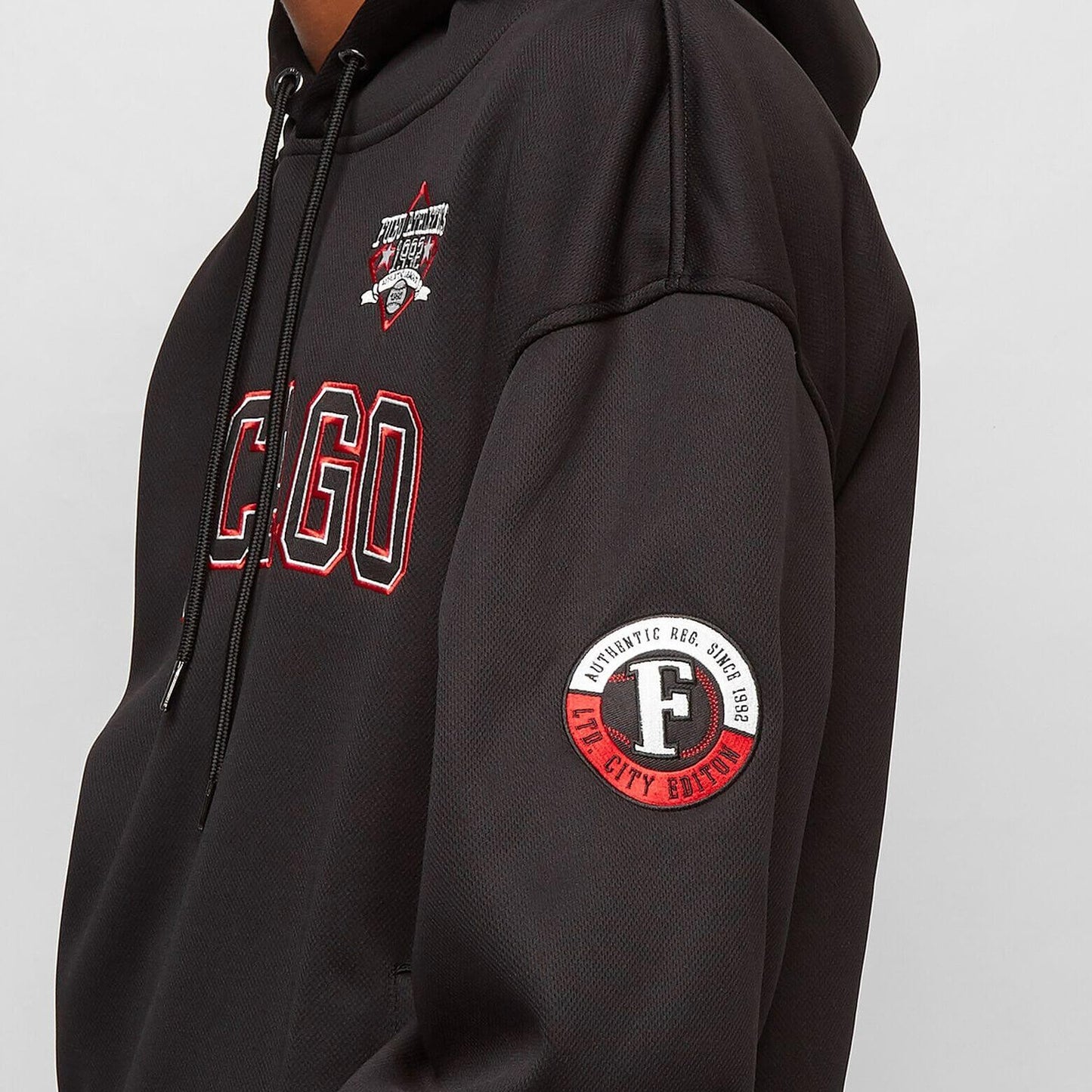 FUBU Athletics Chicago Mesh Hoodie black/red/white