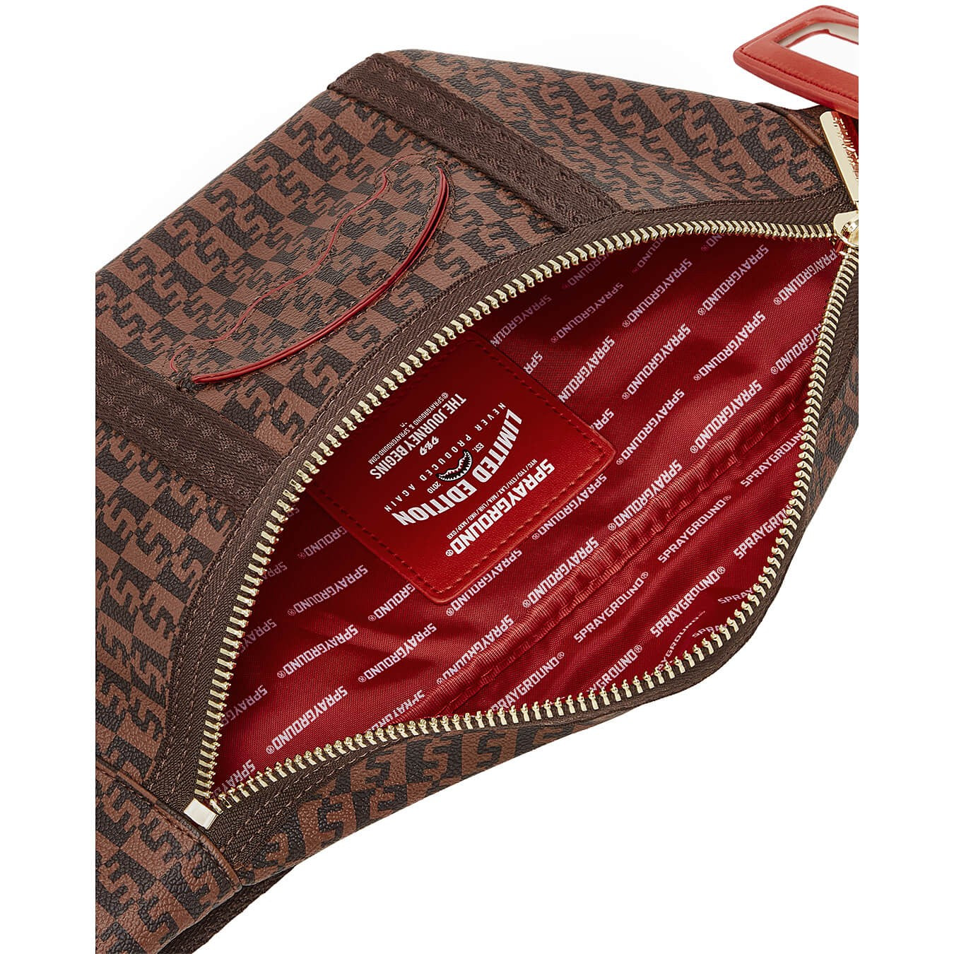 Sprayground Money Check Savvy Crossbody Brown