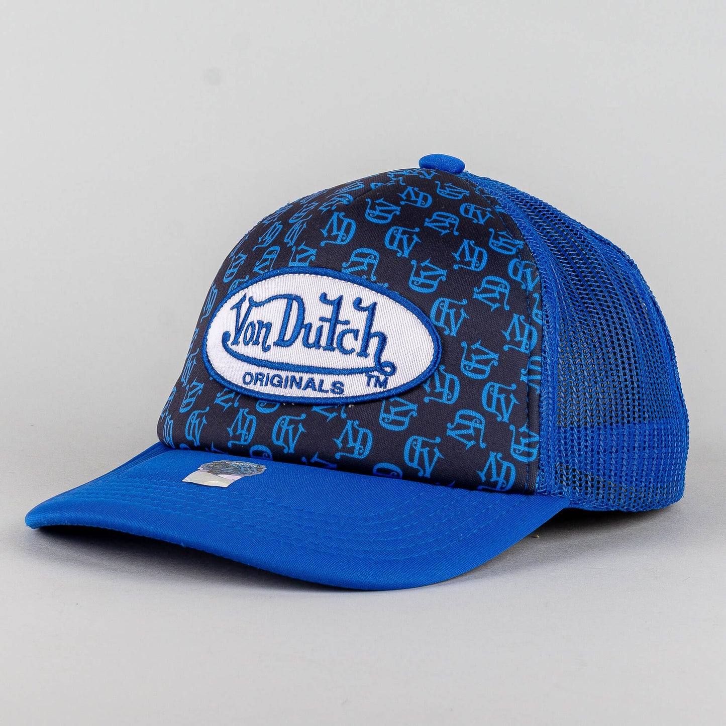 Šiltovka so sieťkou Von Dutch Originals Tampa Oval Patch čierna/modrá