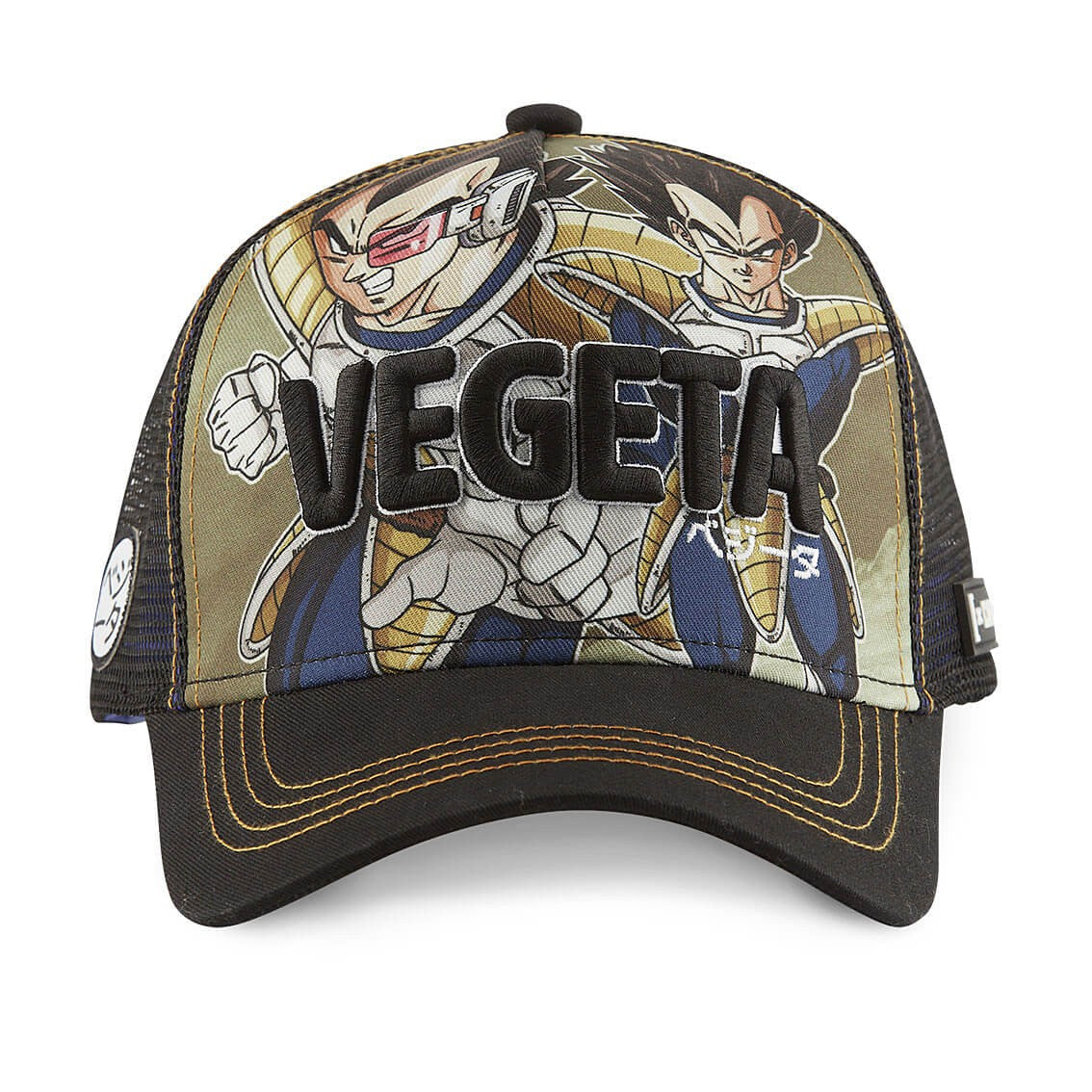 Capslab Dragon Ball Z 4 Vegeta Black Trucker Cap Black