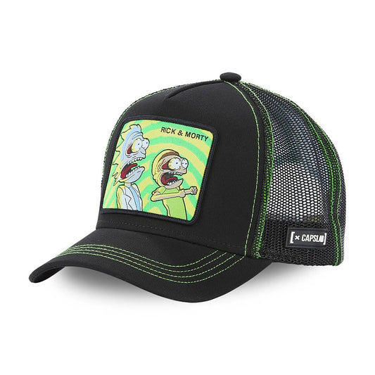 Šiltovka so sieťkou Capslab Trucker Cap Rick And Morty čierna