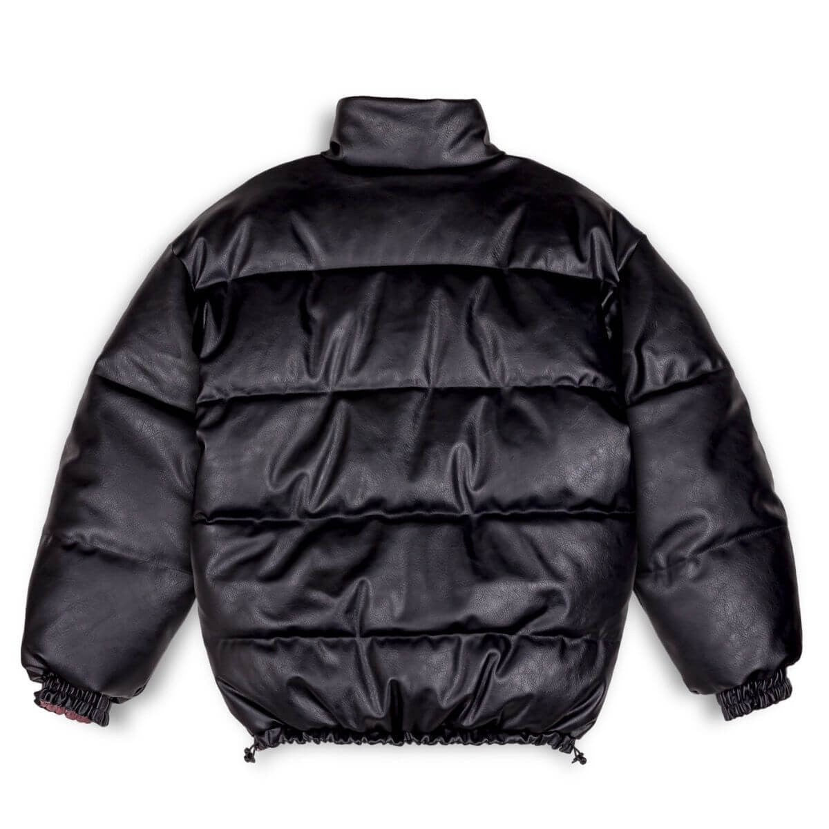 Grimey Wear Westbound Pu Leather Reversible Puffy Jacket Black