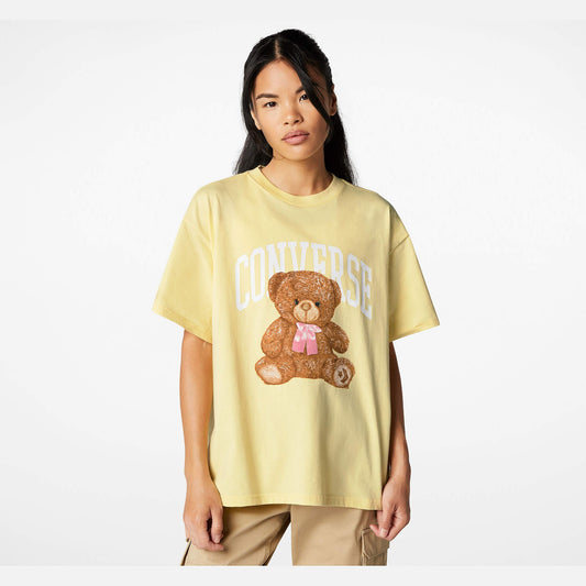 Converse Oversized Teddy Bear T-Shirt Yellow