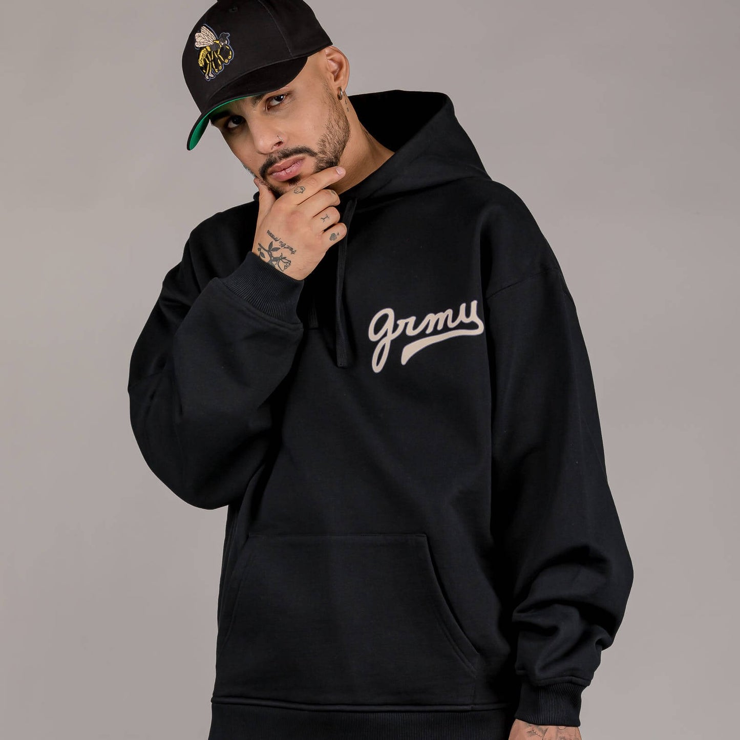 Grimey Wear Hive Heavyweight Hoodie Black